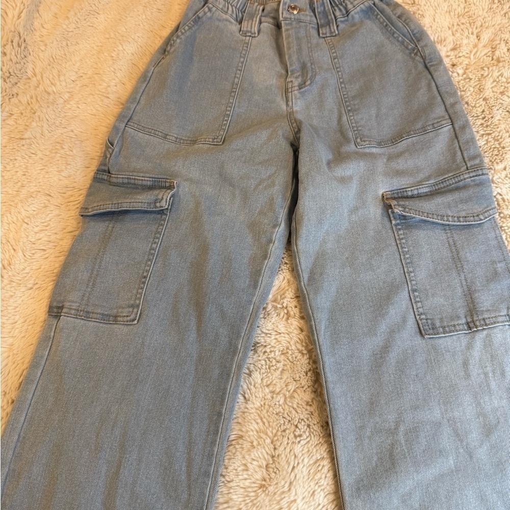 No Boundaries Light Blue Cargo Pants - Picture 2 of 9